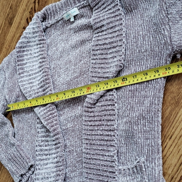 (XS) Grace & Lace Thick Chunky Chenile Knit Open Cardigan Soft Comfortable - Picture 8 of 9